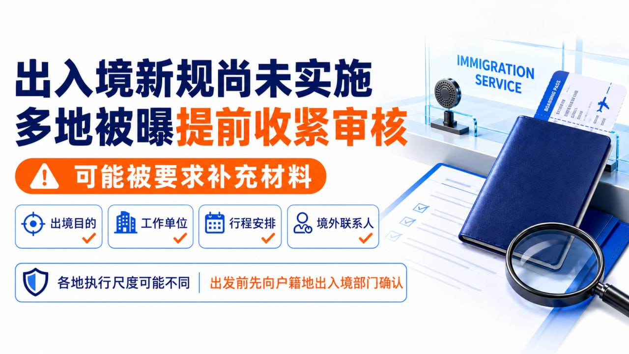 多地被曝提前收紧护照审核