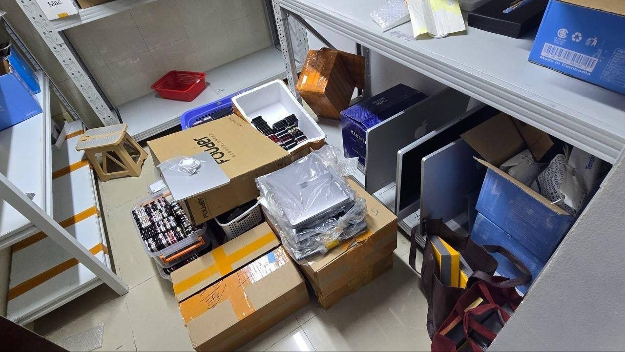 戈公省打击网诈点抓34人 缴获大量电子设备