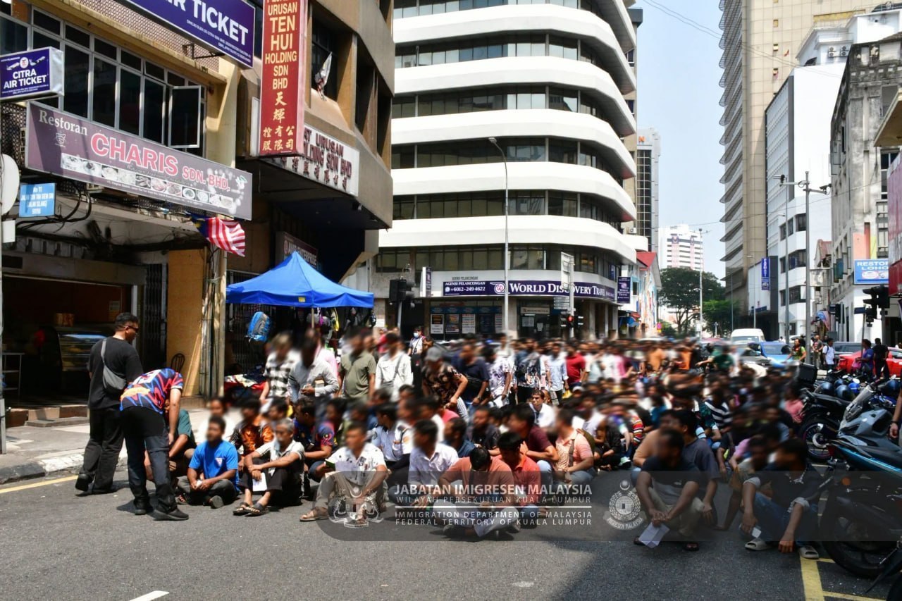 吉隆坡移民局扫荡富都口 盘查2500人逮捕472名非法移工