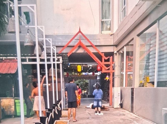 西港一名中国男子从建筑物坠落重伤