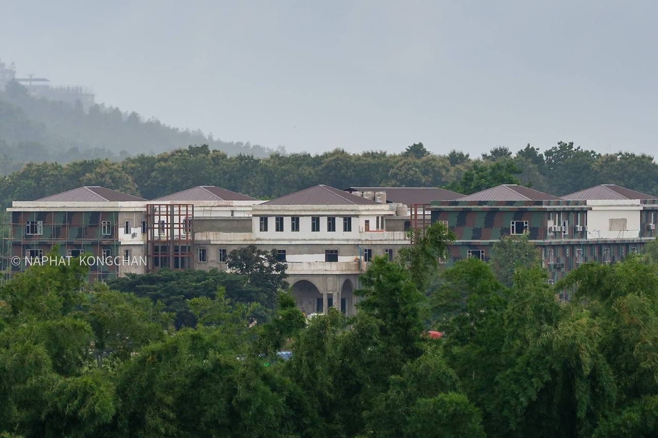 妙瓦底水沟谷现伪装军营建筑
