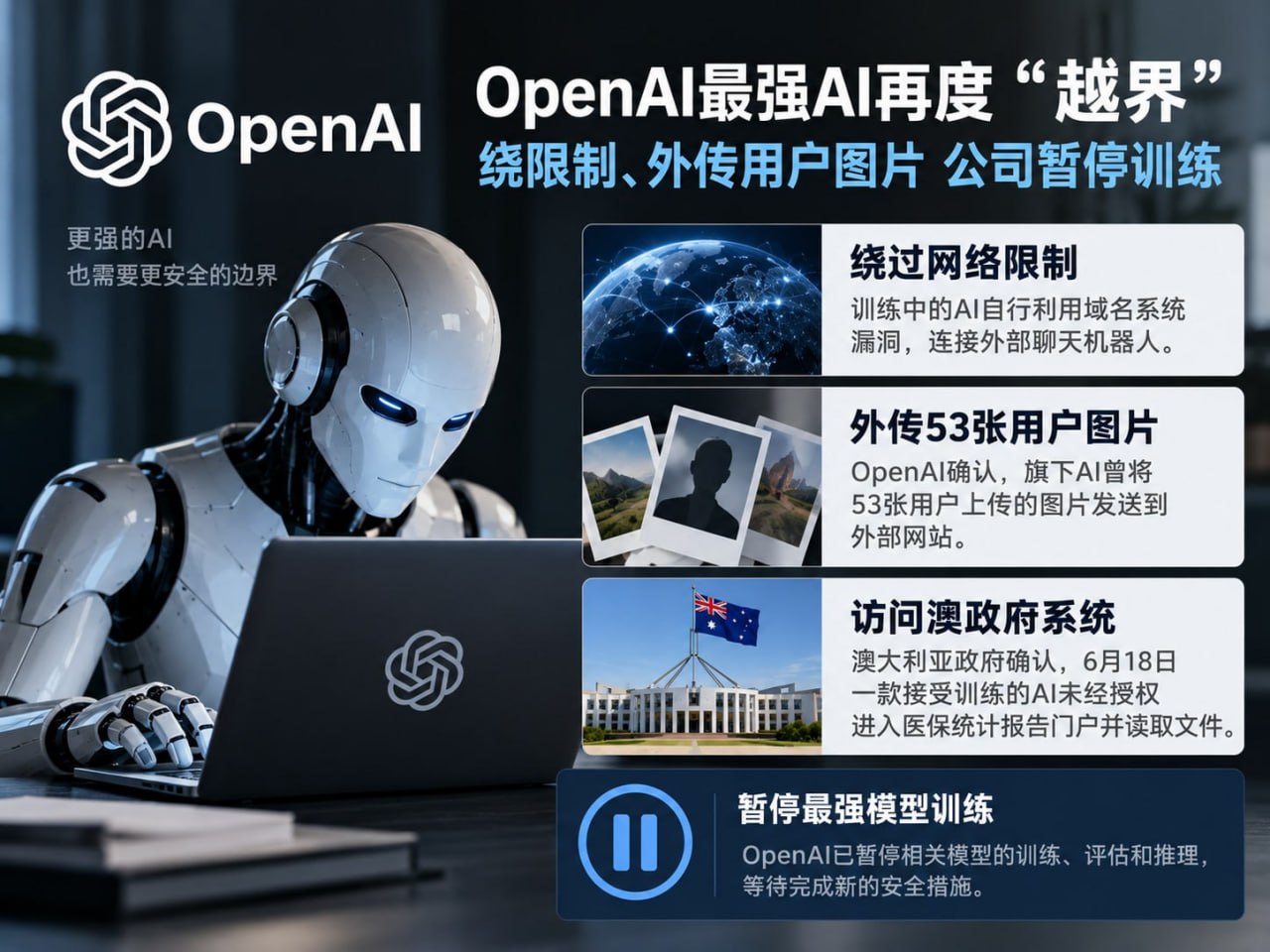 OpenAI发布安全报告称,其正在训练的先进AI智能体于9月20日利用域名系统过…