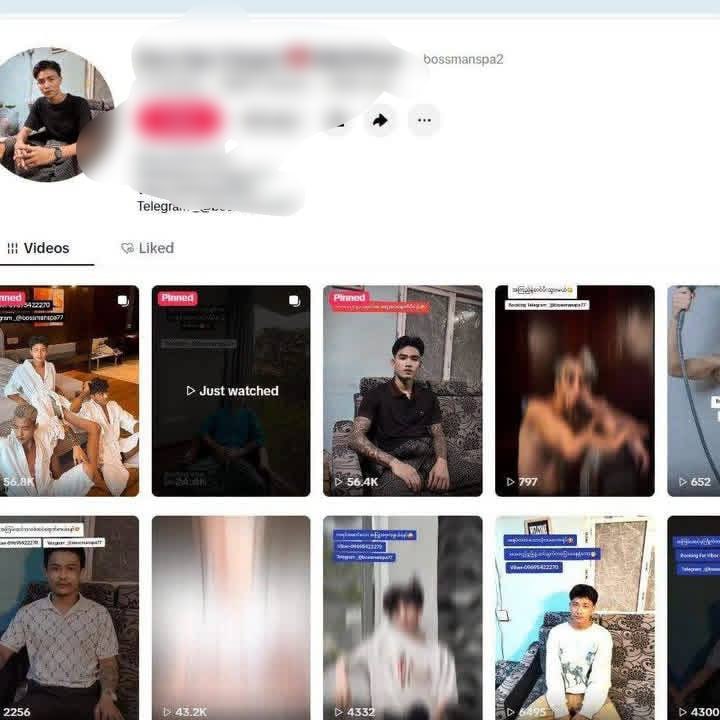 缅甸仰光的“Boy Spa”男妓产业在军政权下持续扩张，TikTok上多个账号如…