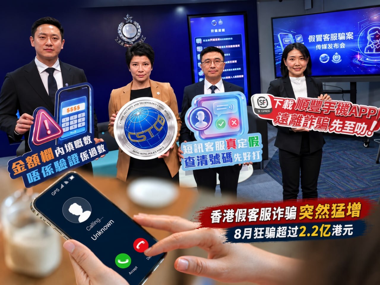 香港假客服诈骗8月狂骗超2.2亿港元