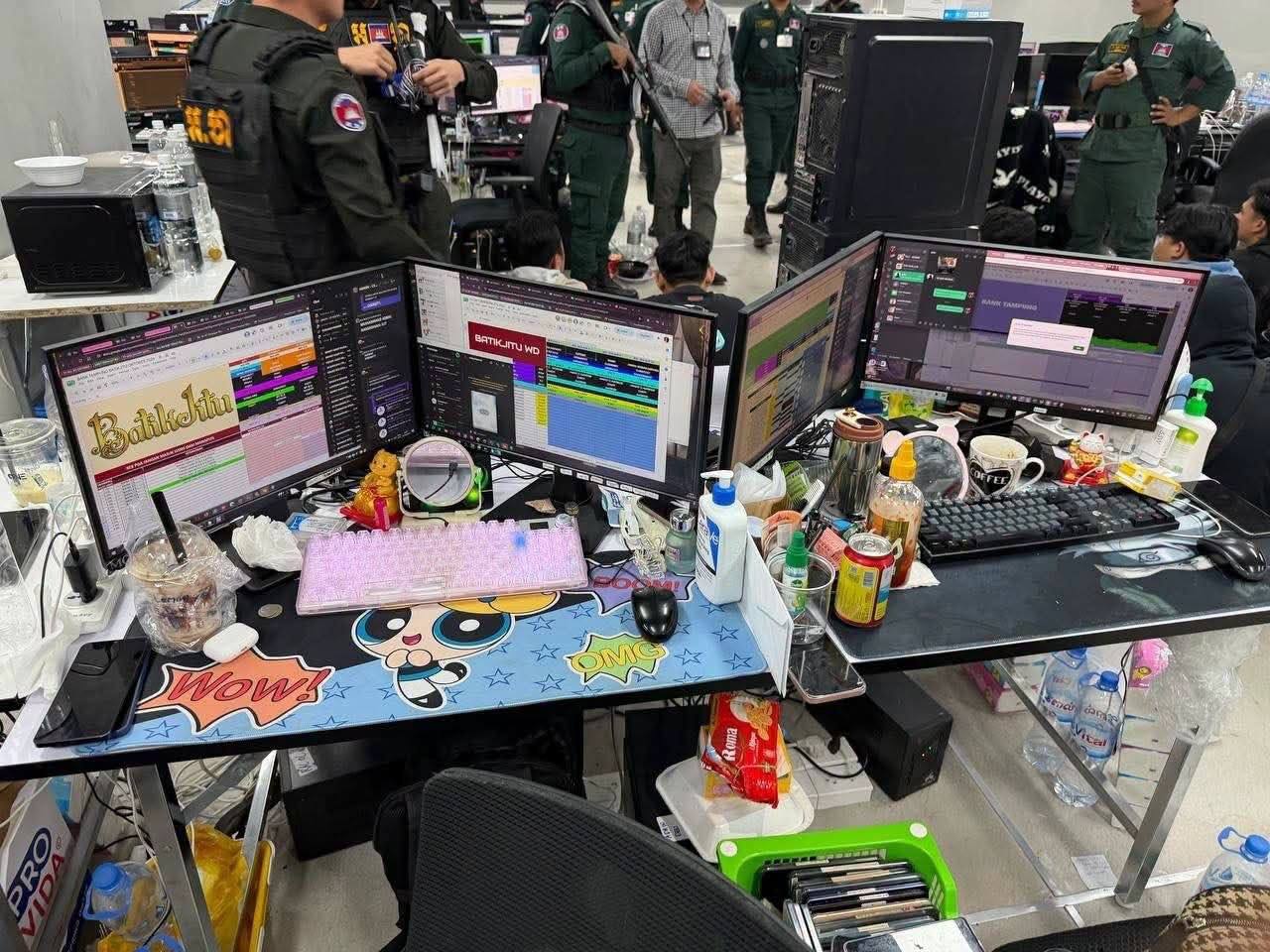 波贝突查网络诈骗窝点!近600人被抓,泰国人被指为主犯