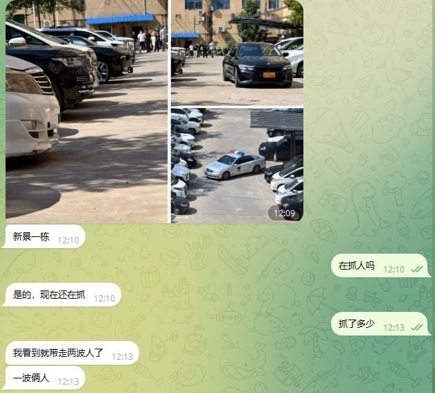 老挝金三角特内的新景一栋刚刚被本地警察查了,已经有4个倒霉蛋被拷上了,现在还在抓…