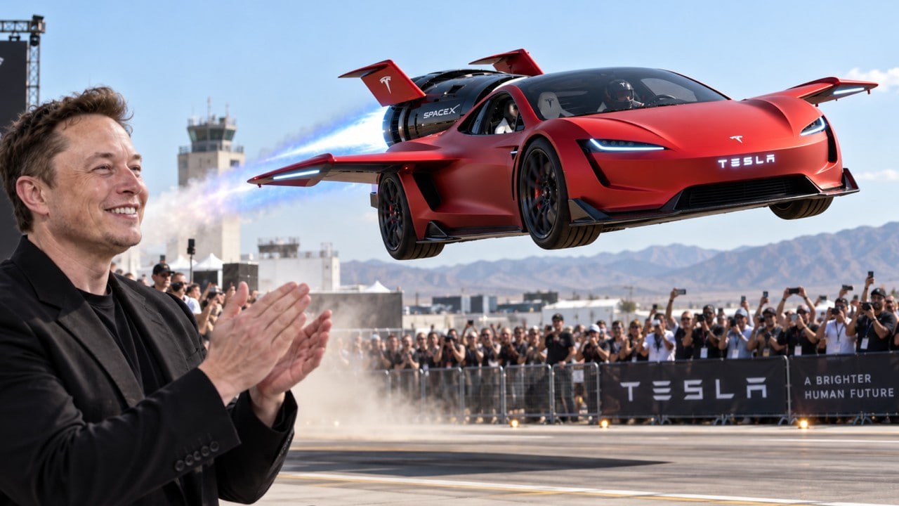 马斯克展示新一代特斯拉Roadster