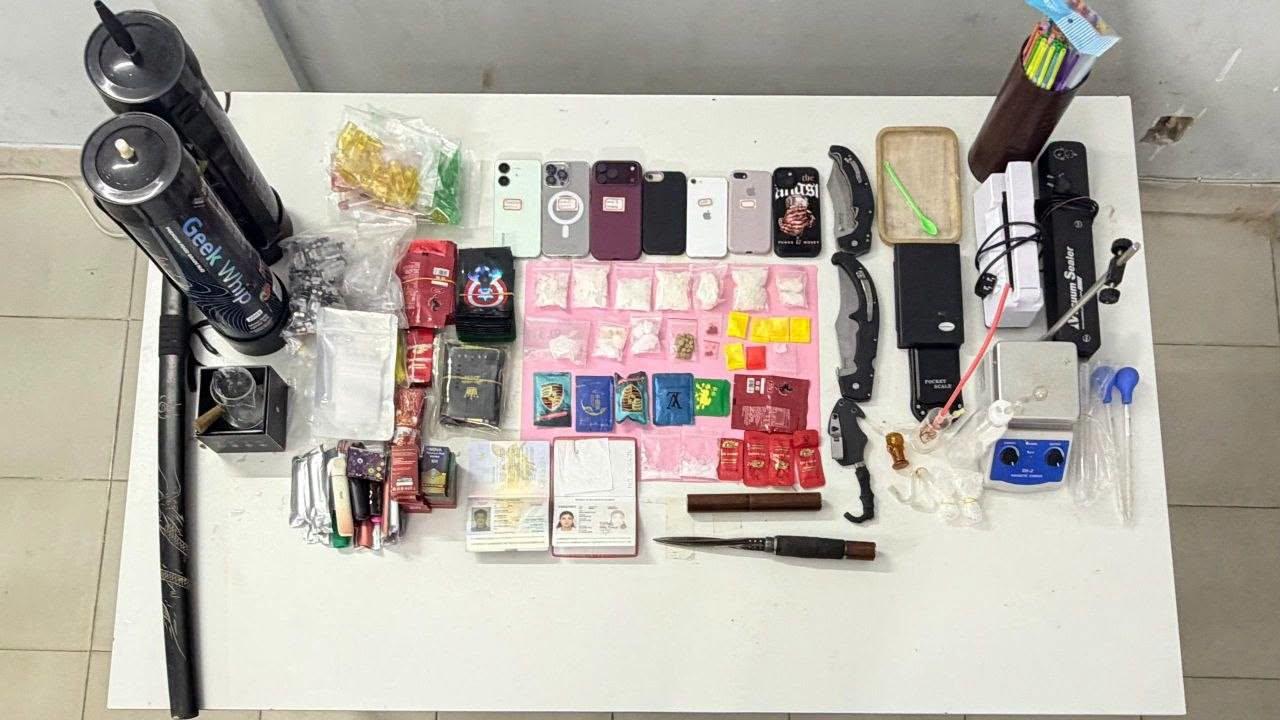 西港宪兵突袭出租屋逮捕4名嫌疑人