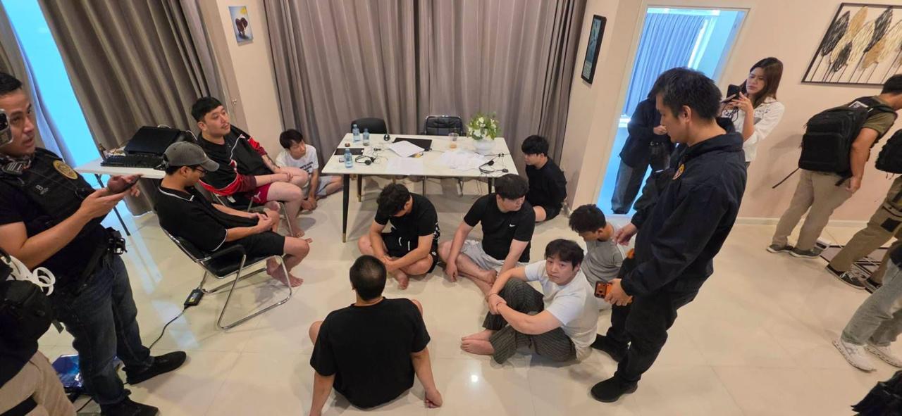 泰国韩国联合执法捣毁曼谷电诈窝点