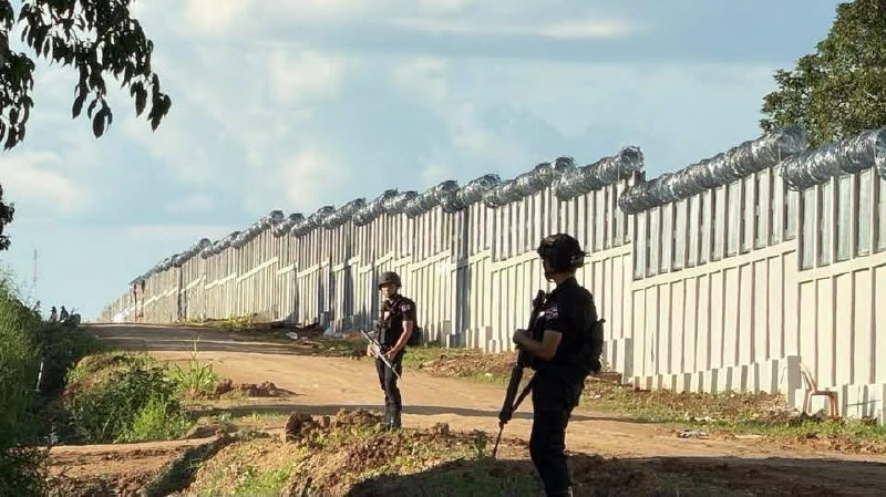 泰国尖竹汶府边境隔离墙工程基本完工