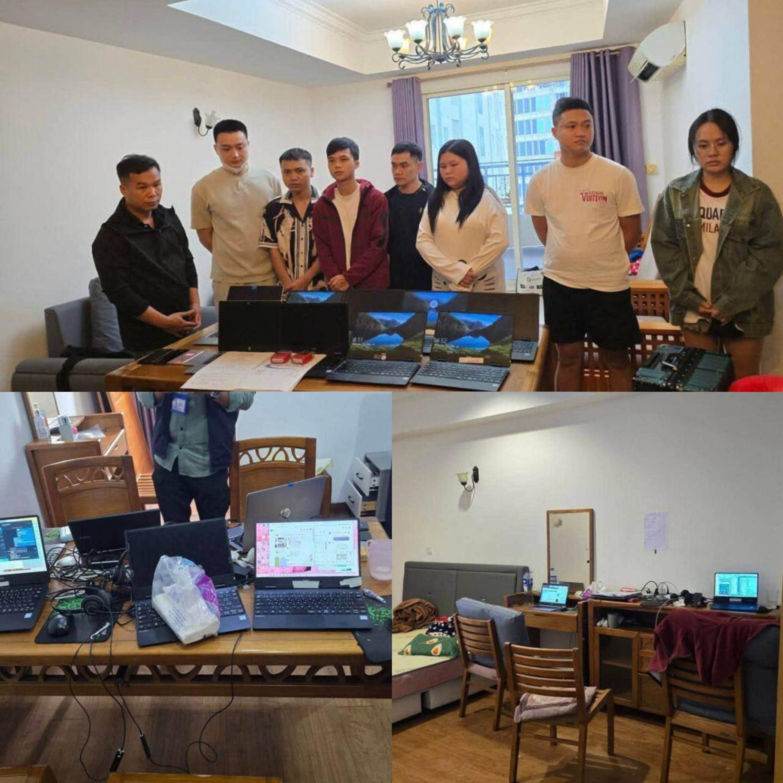 8名越南人涉诈在金边被捕