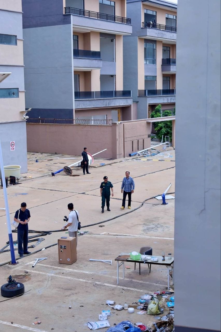 柬埔寨柴桢省巴域市突查赌场及住宅涉诈骗